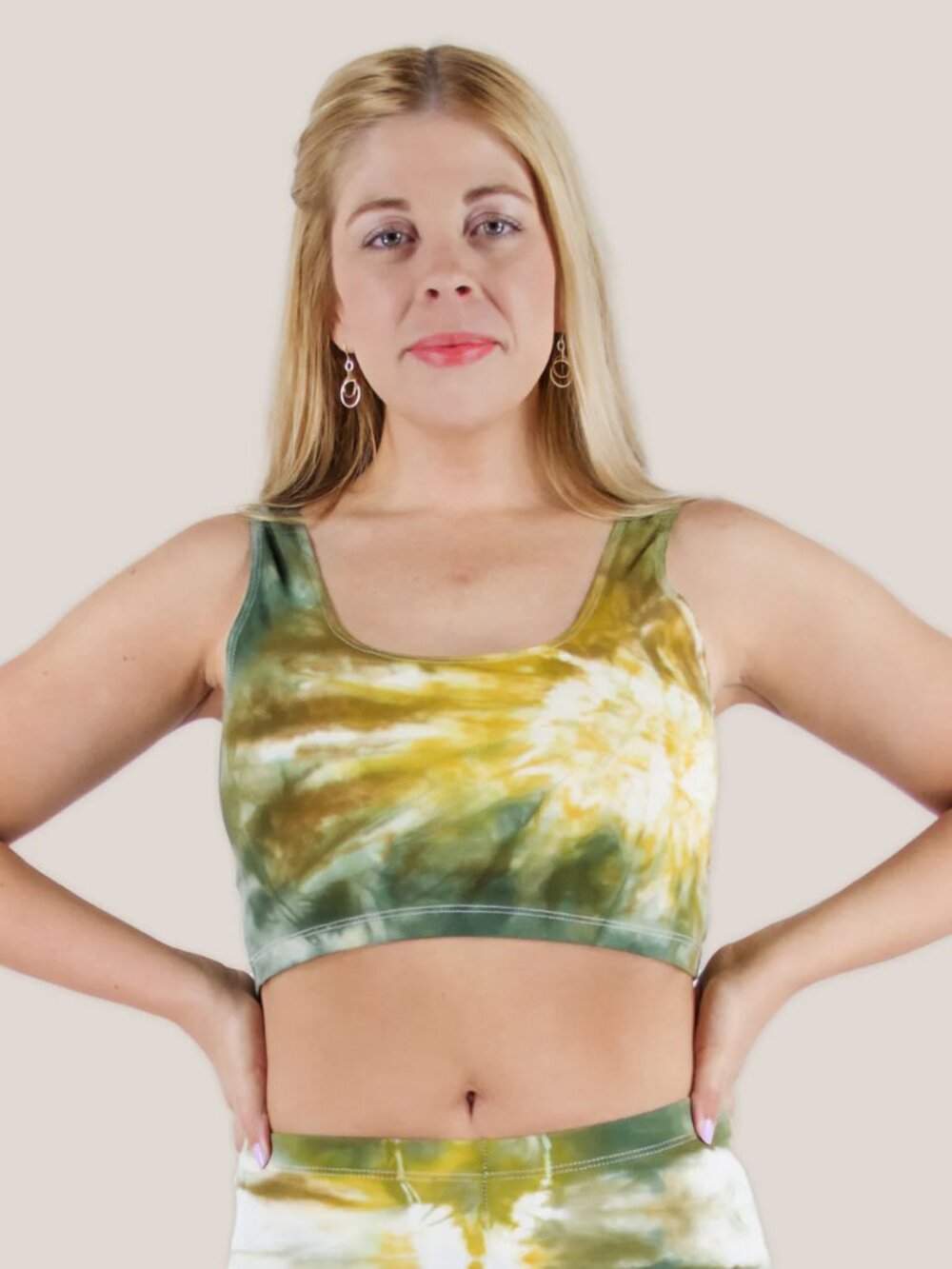 Moab Tie Dye Crop Tank | Cotton Yoga Cropped Top Shirt